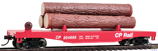 1771 (HO Scale) WAL-931-1771        Log Dump Car w/Logs CP