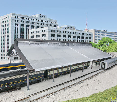 2984 Walthers Train Shed w/Clear Roof (HO Scale) Cornerstone Part# 933-2984