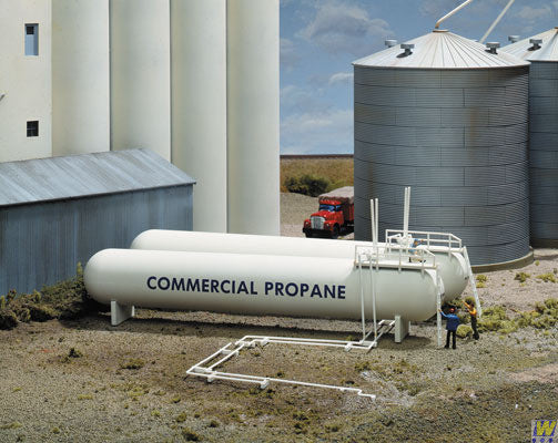 3129 Walthers LP Propane /ammonia storage tanks (Scale=HO) Cornerstone Part#933-3129