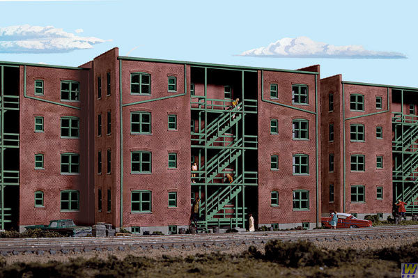 3177 Walthers Parkview Terrace Background Building (Scale=HO) Cornerstone Part#933-3177