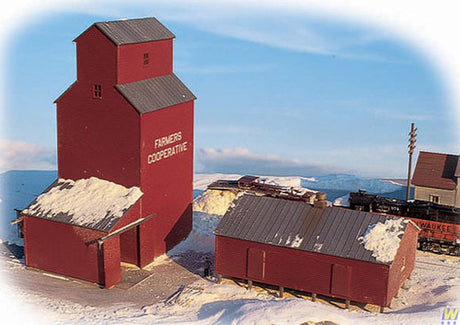 3238 Walthers Farmer's COOPCooperative Grain Elevator (N Scale) Cornerstone Part# 933-3238