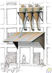 Walthers 933-3510 Wall-Mount Industrial Dust Collectors - Kit pkg (3) (Scale=HO) Cornerstone Part#933-3510