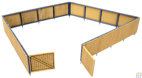 Walthers 933-3632 Corrugated Fence (Scale Model) - Kit - 240' Scale Feet  (Scale=HO) Cornerstone Part#933-3632