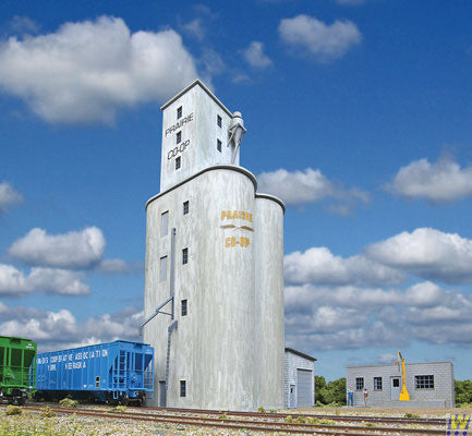 Walthers 933-4047-Prairie Co-Op Elevator  (Scale=HO) Cornerstone Part#933-4047