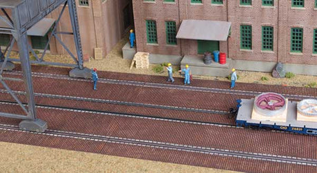 Walthers 933-4097 Brick Craneway Base and Street 3-Pack HO Scale