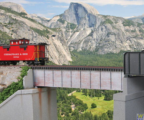 Walthers 933-4506 50' Single-Track Railroad Deck Girder Bridge - Kit  (Scale=HO) Cornerstone Part#933-4506