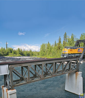 Walthers 933-4520 109' Single-Track Pratt Deck Truss Railroad Bridge  (Scale=HO) Cornerstone Part#933-4520