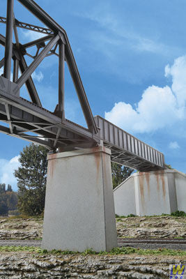 Walthers 933-4550 Single-Track Railroad Bridge Concrete Piers pkg(2)  (Scale=HO) Cornerstone Part#933-4550