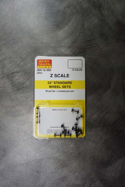 00412000 MICRO TRAINS / 004 12 000  Z Scale 33" Standard Wheel Sets  (950)  (SCALE=Z)