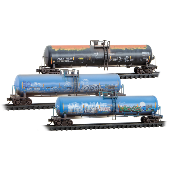 Micro-Trains 983 05 101 56' General Service Tank Cars ACFX Weathered 3-Pack N Scale