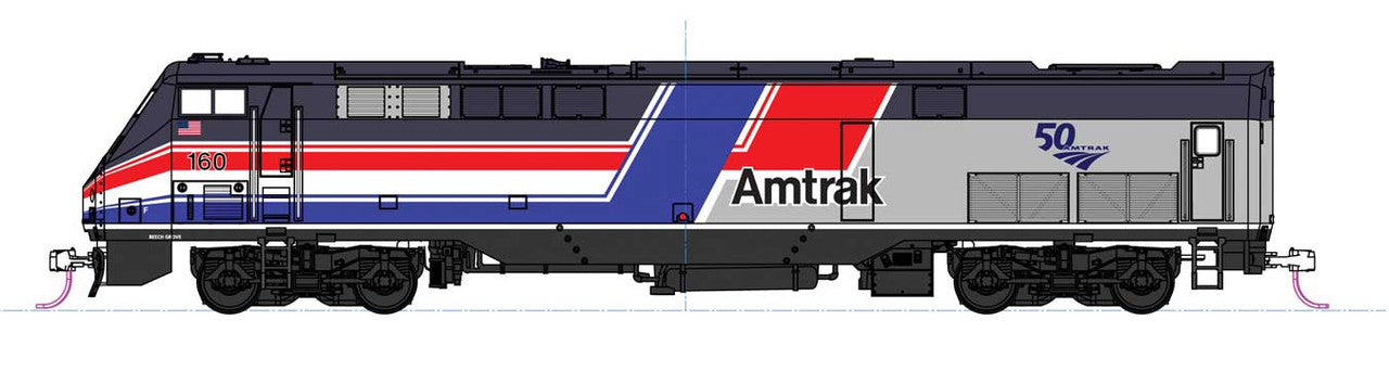 Kato 37-6116 GE P42 - Amtrak #160 (50th Anniversary Phase III Hockey S