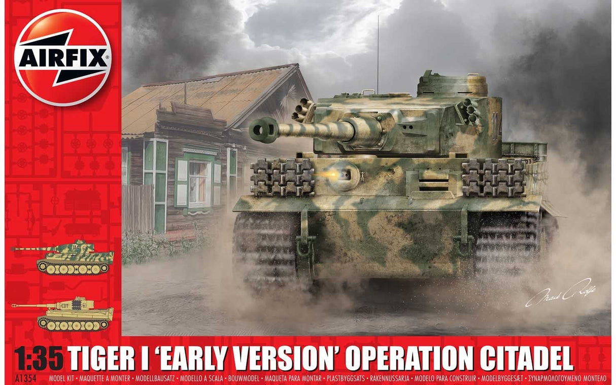 Airfix A1354 Tiger-1 Early Version - Operation Citadel 1:35 WWII Military Tank Plastic Model Kit