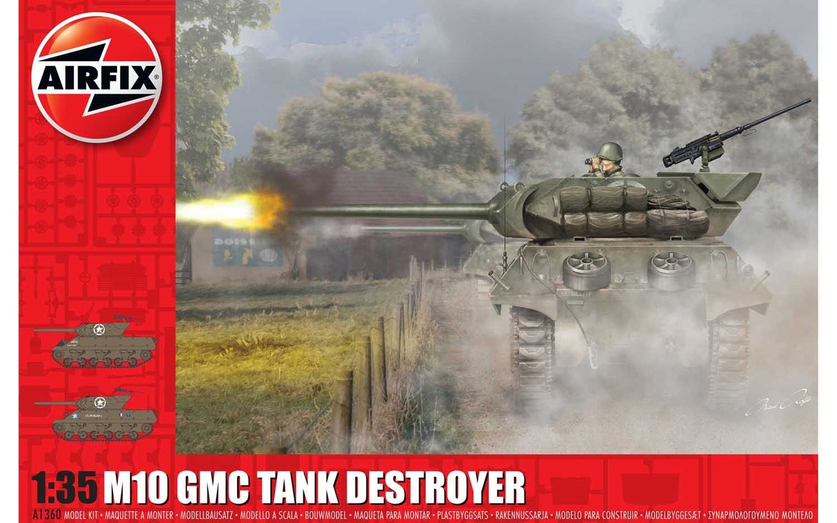 Airfix A1360 M10 GMC Tank Destroyer 1:35 WWII Military Tank Plastic Model Kit