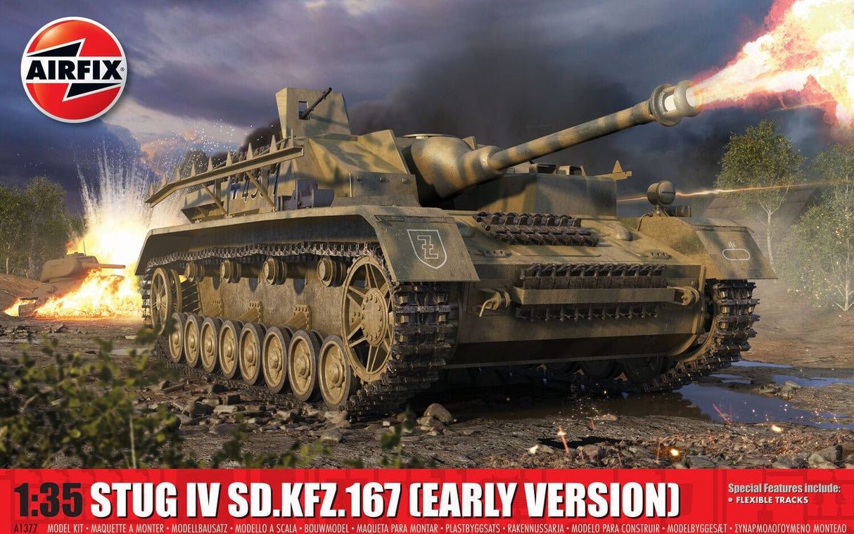 Airfix A1377 Stug IV Sd.Kfz.167 Tank 1:35 WWII Military Tank Plastic Model Kit