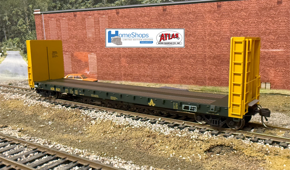 HomeShops HFF-007-003 AGR 6132 - HO-Scale Allagash Atlas 51'6" Bulkhead Flatcar