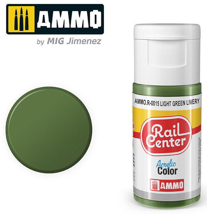 AMMO R0015 Light Green Livery (15 ML) Acrylic Paints By Mig Jimenez