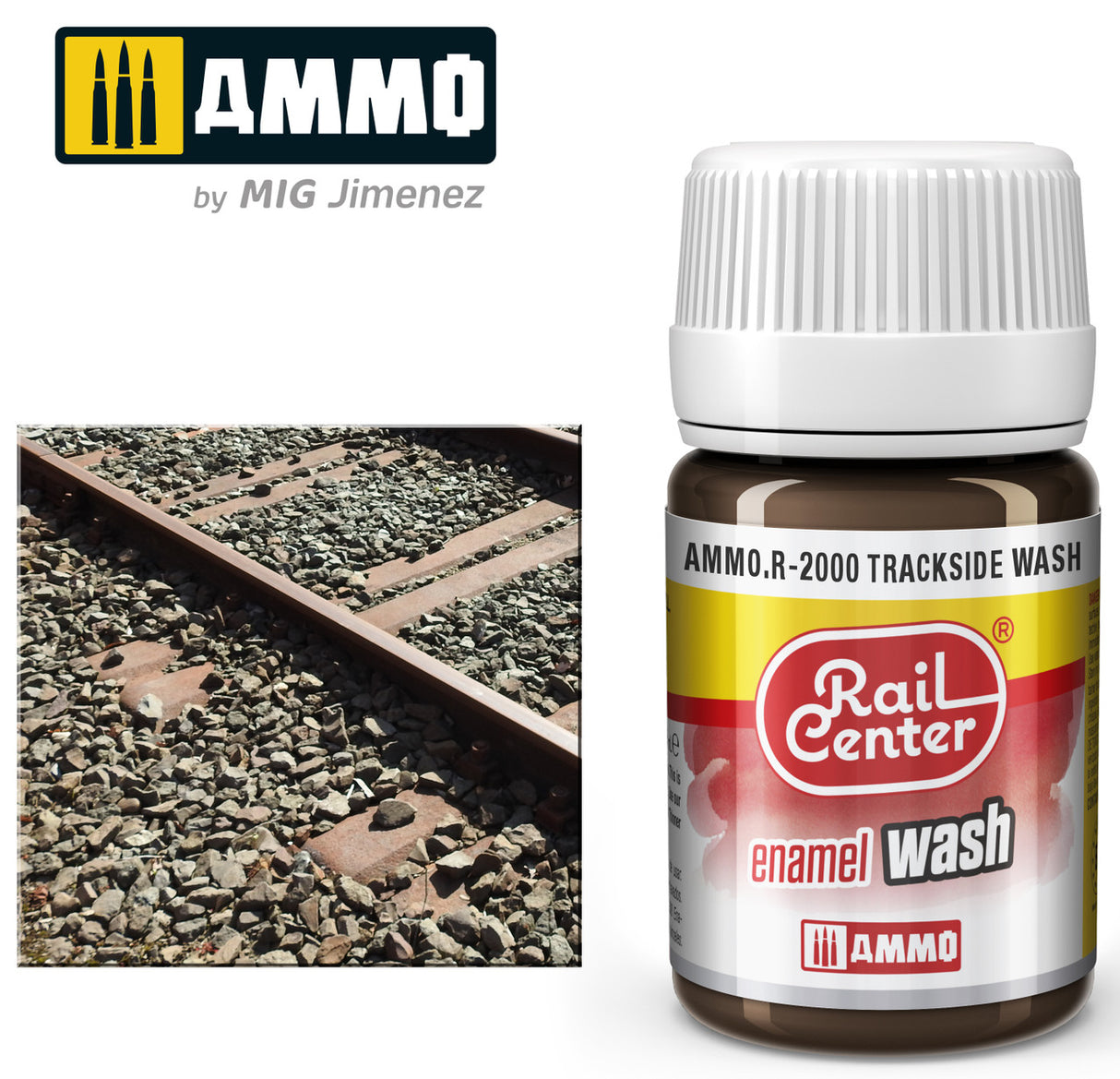 AMMO R2000 Trackside Wash (35 ML)) Acrylic Paints By Mig Jimenez