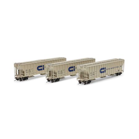 Athearn ATH-1318 FMC 4700 Covered Hopper 3 Pack, UTCX #44251 / 44263 / 44286 HO Scale