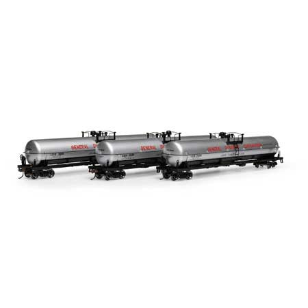 Athearn ATH16280 62' Tank Car LCIX General Dynamics 3 Pack HO Scale
