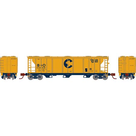 Athearn ATH28348 PS-2 2893 3-Bay Covered Hopper, B&O Chessie System #628038 N Scale
