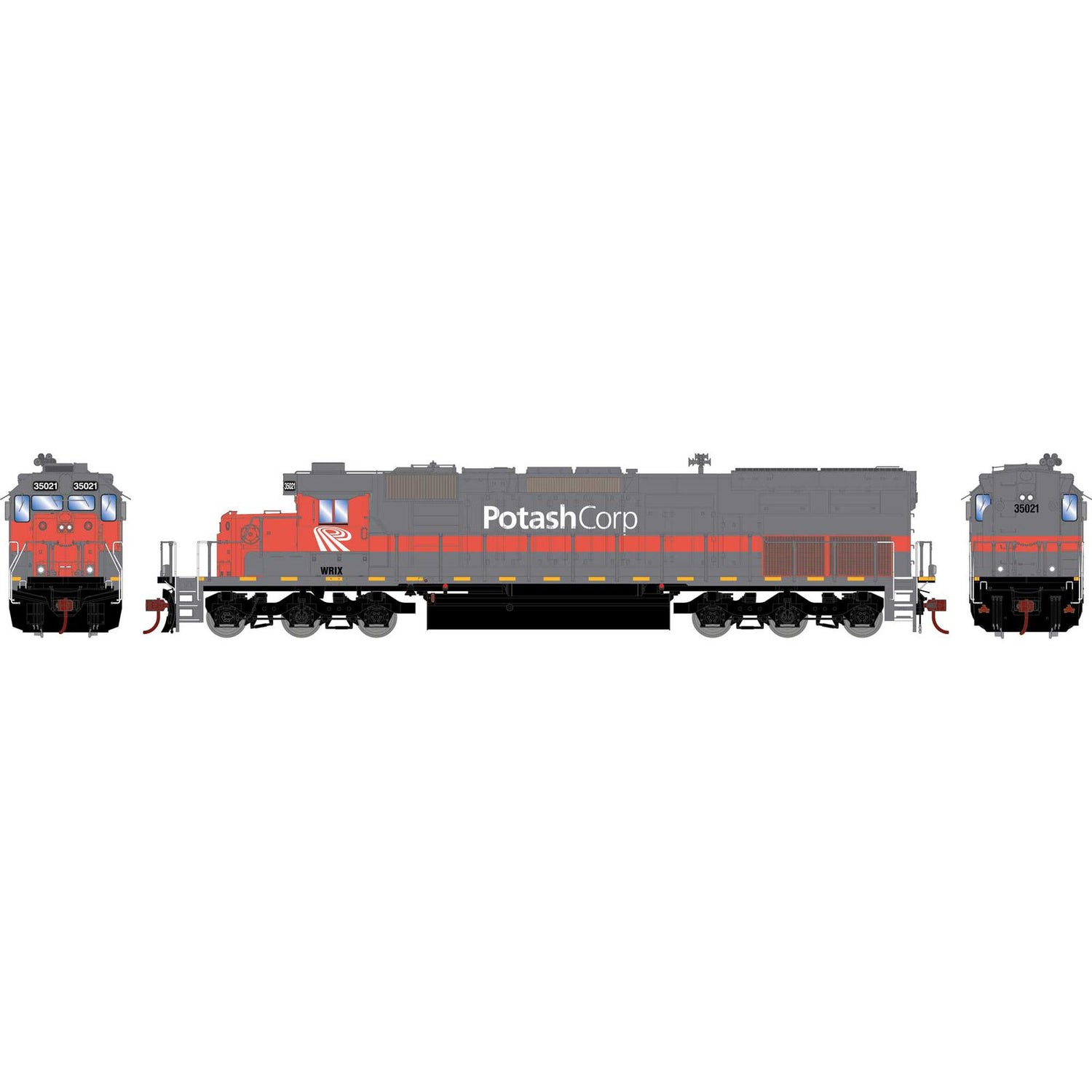 Athearn ATH73155 SD40T-2 Potash / WRIX #35021 with DCC & Sound Tsunami2 HO Scale