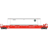 Athearn ATH7439 48' HuskyStack Well Car, GBRX/48' BNSF #2424-280281 with /48' BNSF Container HO Scale