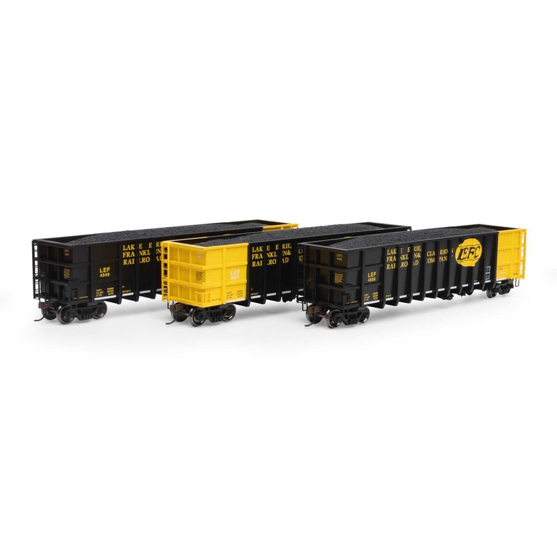 Athearn ATH7485 Thrall High Side Gondola with Load (3 Pack), LEF&C Set #2 HO Scale