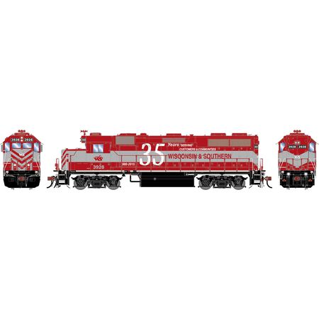 Athearn ATHG-1990 GP39-2 PH I Locomotive w/DCC & SOUND, WAMX 'Wisconsin Southern 35th Anniversary' #3928 HO Scale