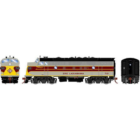 Athearn ATHG19555 F7 A EL - Erie Lackawanna - Freight #7121 with DCC & Sound Tsunami2  HO Scale