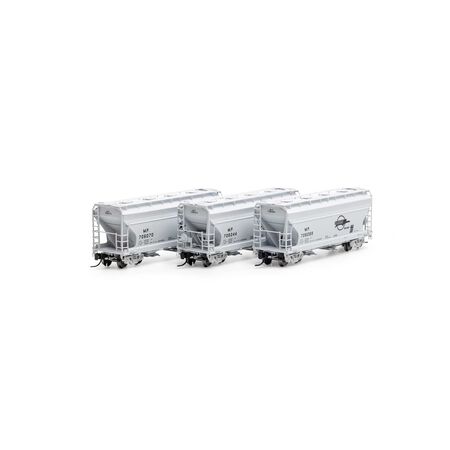 Athearn ATHGN24697 ACF 2970 Covered Hopper 3 Pack, MP Mo Pac N Scale