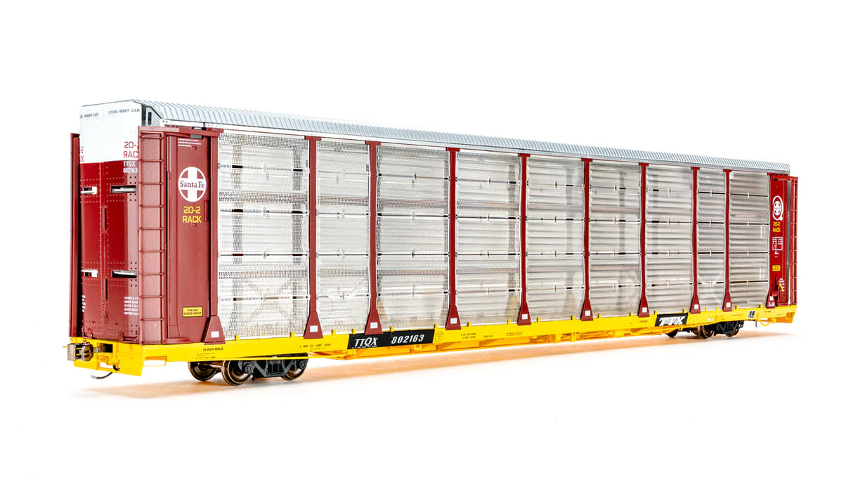 Class One Model Works FC00618 Thrall 20-2 Autorack - Type B - Santa Fe TTQX #802163 HO Scale