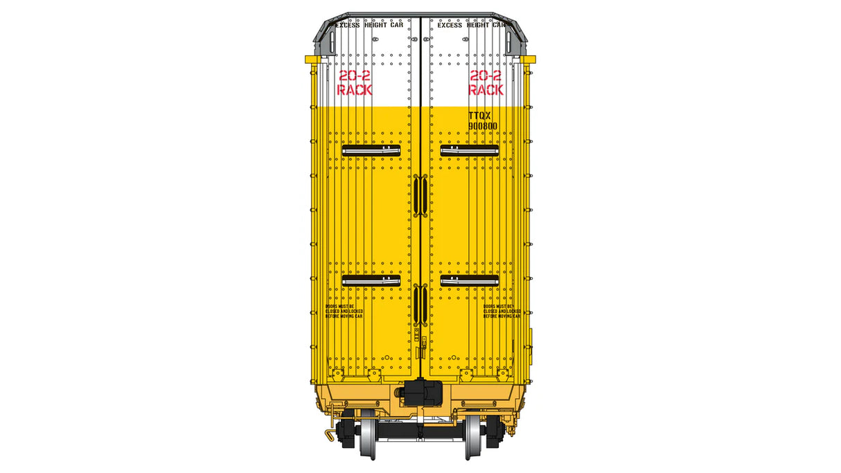 Class One Model Works FC00609 Thrall 20-2 Autorack - Type A - CSX TTQX #900800 HO Scale
