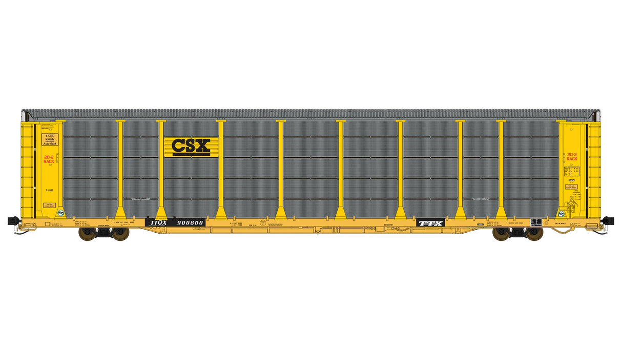 Class One Model Works FC00609 Thrall 20-2 Autorack - Type A - CSX TTQX #900800 HO Scale