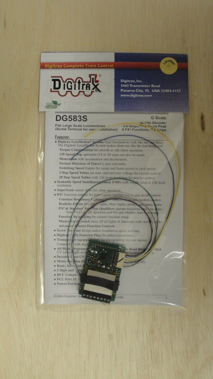 DG583S Digitrax / Decoder 5 amp w/screw terminal  (Scale = G)  Part # 245-DG583S (SCALE=G)