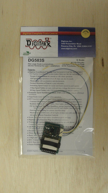 DG583S Digitrax / Decoder 5 amp w/screw terminal  (Scale = G)  Part # 245-DG583S (SCALE=G)