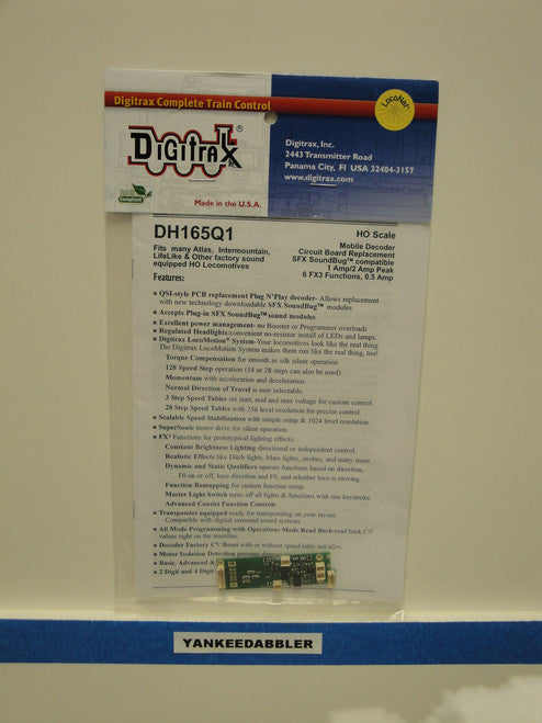 DH165Q1 Digitrax / Plug N Play Decoder w/Soundbug Socket  (Scale = HO)  Part # 245-DH165Q1