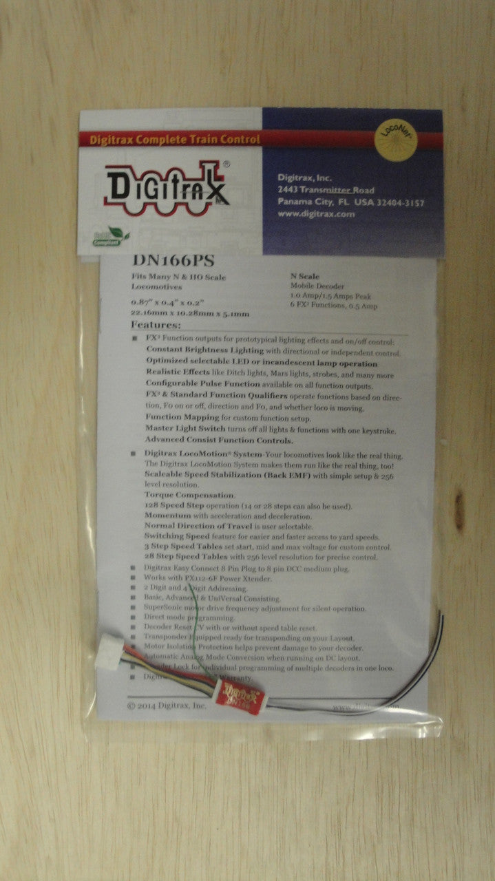 Digitrax DN166PS 6 Function Decoder (8 Pin)