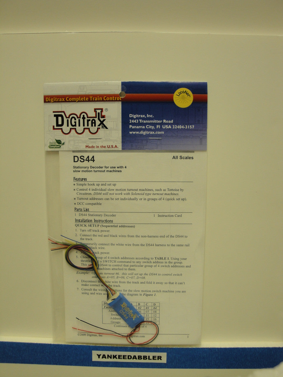 Digitrax DS44 Basic Quad Stationary Decoder