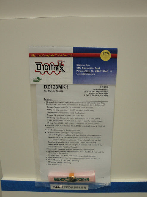 Digitrax DZ123MK1 Board Replacement for Marklin BR 182, 152, ES64 and others; Z Scale