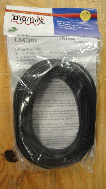 Digitrax LNC501 50' LocoNet Cable  (Scale = ALL)  Part # 245-LNC501