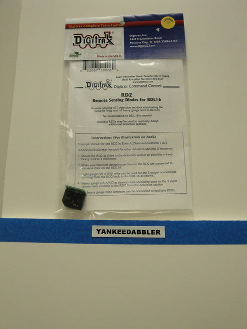 RD2 Digitrax / Remote sensing diode (Scale = HO) Part # 245-RD2