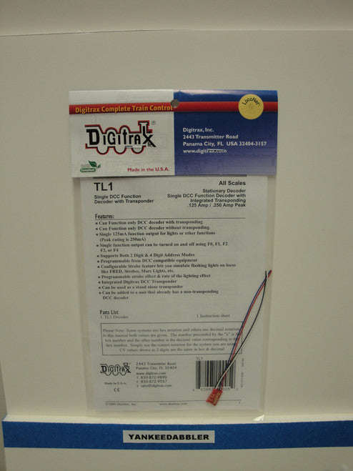 TL1 Digitrax Transponding device w/light (Scale = ALL) Part # 245-TL1