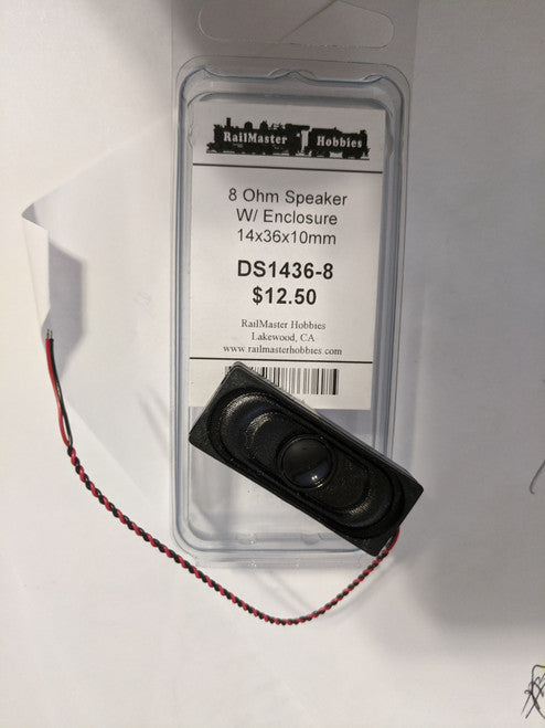 DS1436 Rail Master / Speaker 14 x 36 x 10 MM 8 Ohm (Scale=HO) Part # = RMT-DS1436-8