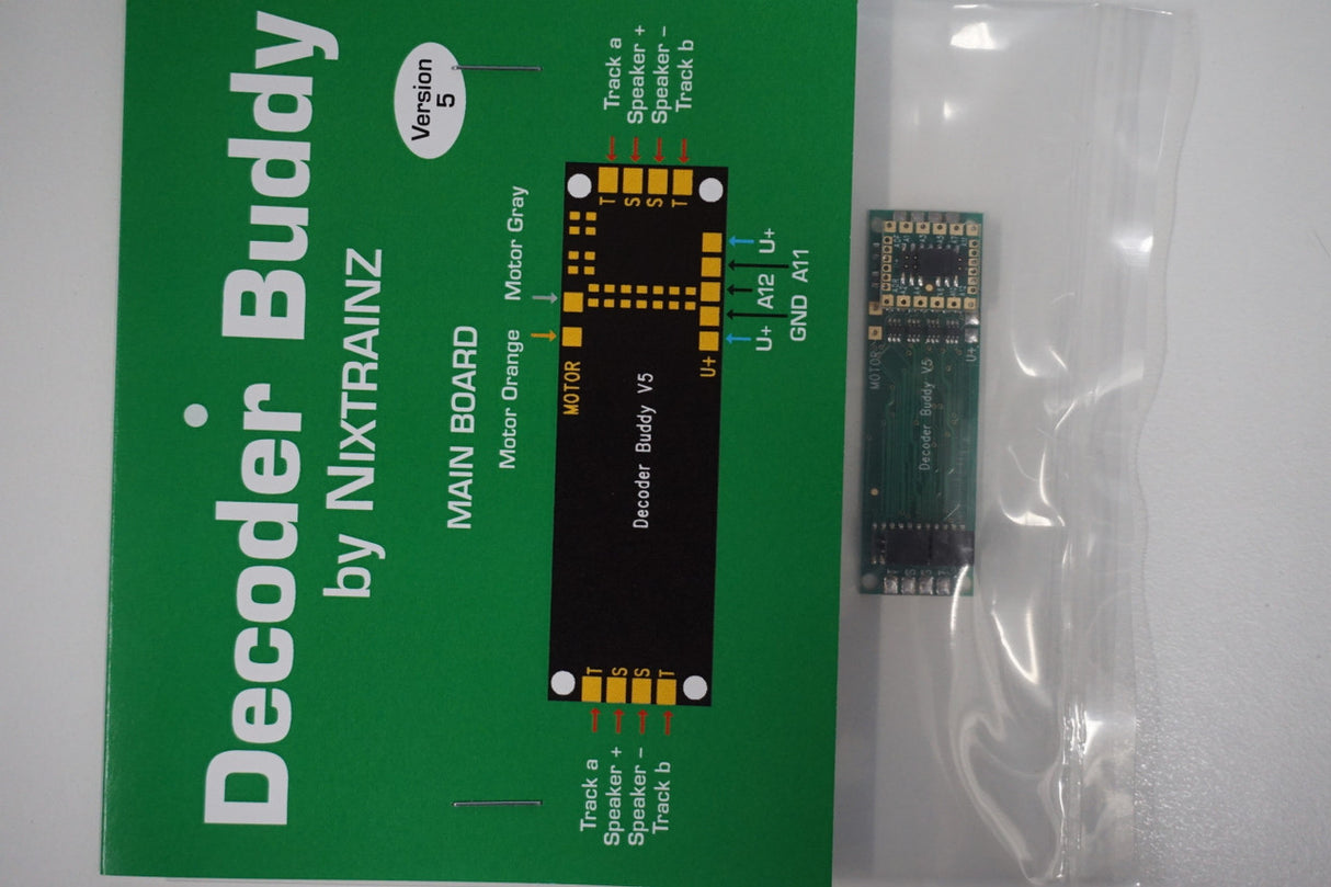 NixTrainz Decoder Buddy Version V5B - NTZ5 motherboard for 21 Pin decoders (Scale=HO) #NIX-DecoderBuddy