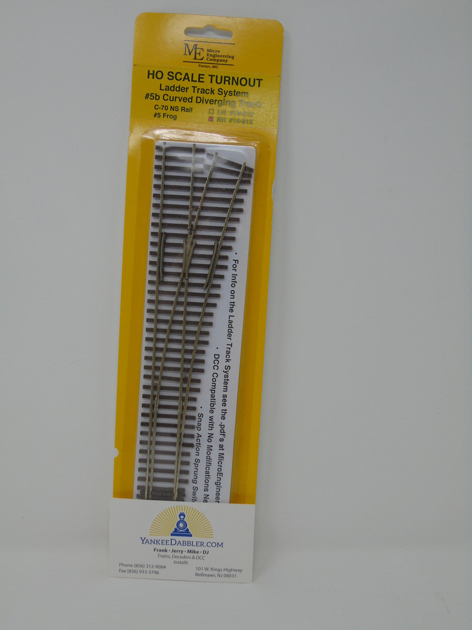 Micro Engineering 14-813 Right Hand Code 70 #5b Curved Diverging Track Turnout - Ladder Track System HO Scale