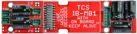 1617 TCS Train Control Systems /  IB-MB1 Motherboard (SCALE=HO) Part # 745-1617