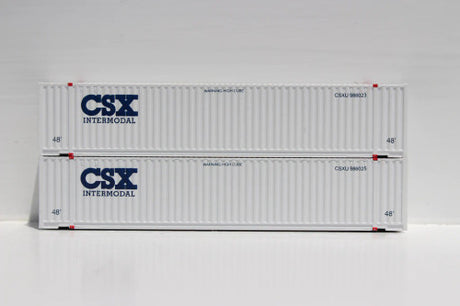 JTC MODEL TRAINS 485009 CSX INTERMODAL 48' HC (no 48 on front) 3-42-3 corrugated containers with Magnetic system N Scale