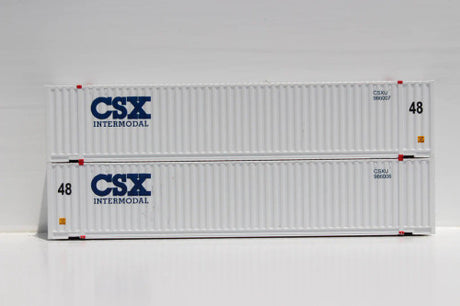 JTC MODEL TRAINS 485002 CSX INTERMODAL 48' HC (Lg 48 on front) 3-42-3 corrugated containers with Magnetic system N Scale