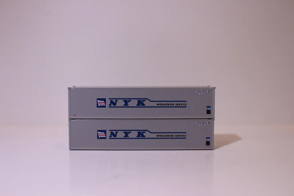JTC MODEL TRAINS 405670 NYK LINE 40' Standard height (8'6") Smooth-side containers N Scale