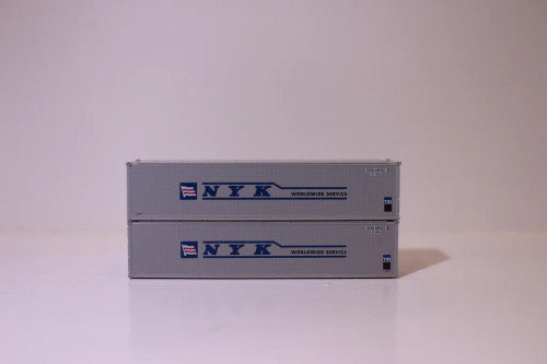 JTC MODEL TRAINS 405670 NYK LINE 40' Standard height (8'6") Smooth-side containers N Scale